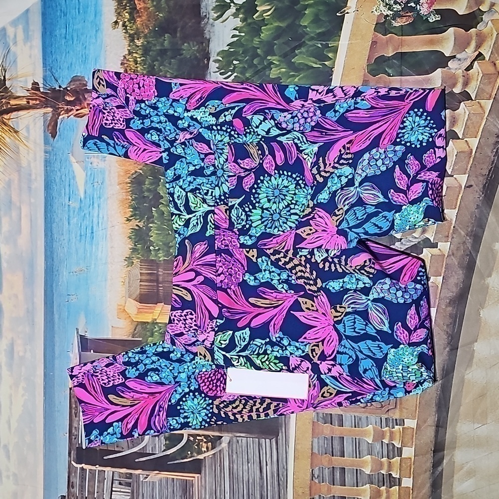 Lilly Pulitzer Luxletic Floral Pants Size 00 NWT - Picture 7 of 7